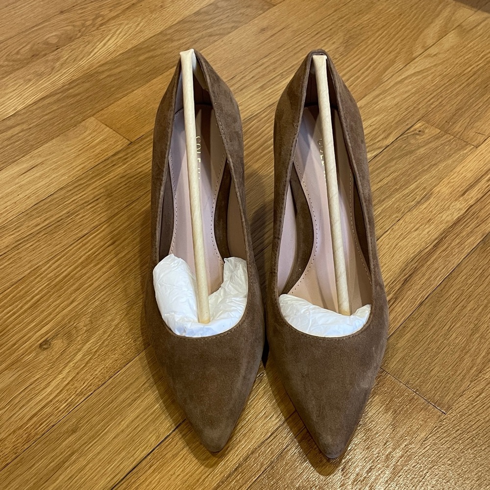 NWT Cole Haan Mylah Heel Pump (Color: spiced brown suede) Size 6 Women - Picture 6 of 14
